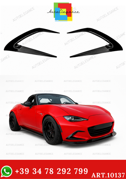 💫ART.10137 Splitter Flaps Anteriori Nero Lucido per Mazda MX-5 ND 2015+💫