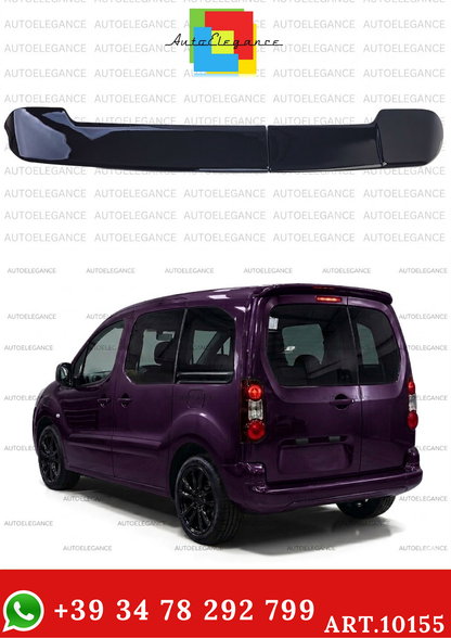 💫ART.10155 Spoiler sul Tetto Nero Lucido - Peugeot Partner / Citroën Berlingo💫