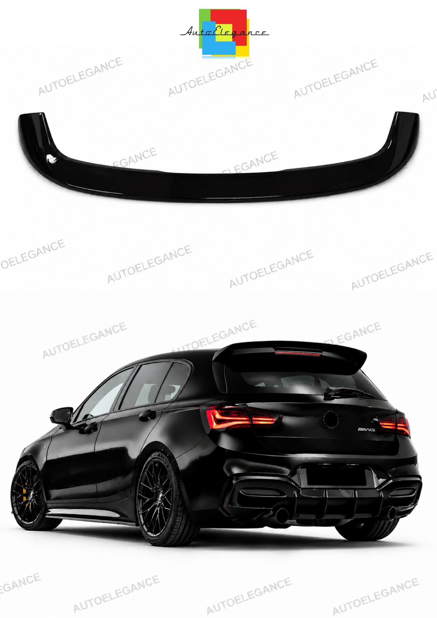 💫Spoiler sul Tetto Nero Lucido per BMW Serie 1 F20 F21 2011-2019💫