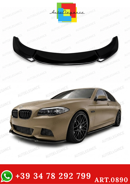 0890⭐FRONT BUMPER SPLITTER BMW 5 SERIES F10 F11 ABS GLOSSY BLACK MSP⭐ 