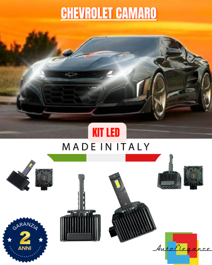 ❤️ LAMPADE ANABBAGLIANTI D3S KIT LED 6000K ADATTO PER  CHEVROLET CAMARO ❤️
