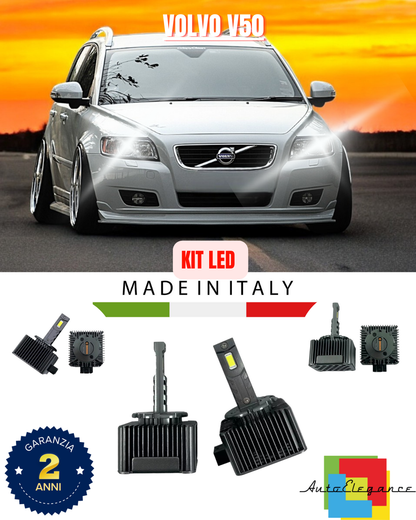 ❤️ LAMPADE ANABBAGLIANTI D1S KIT LED 6000K ADATTO PER VOLVO V50❤️