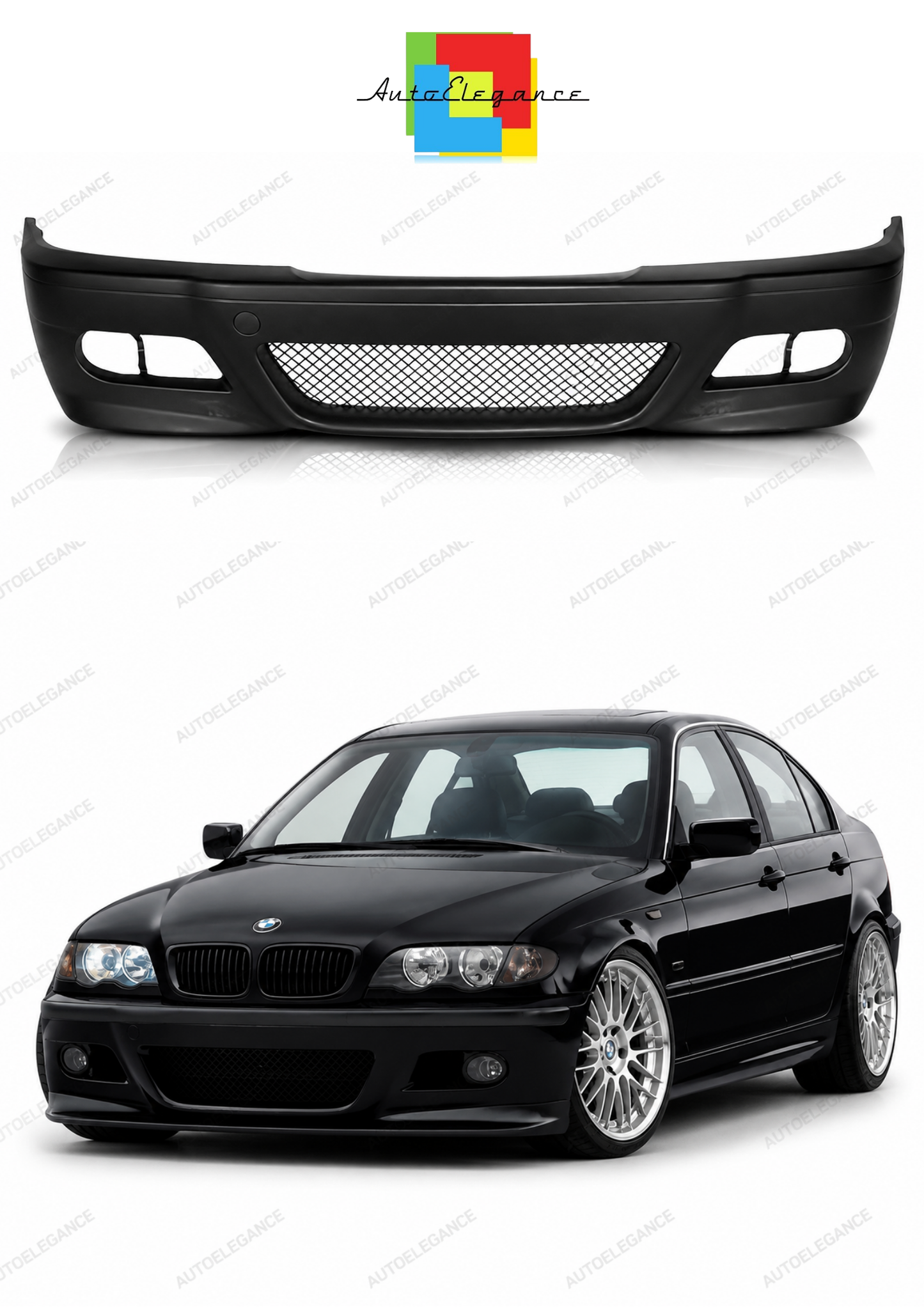 💫ART.10348 PARAURTI ANTERIORE SPORTIVO PER BMW E46 98-05 S/T💫