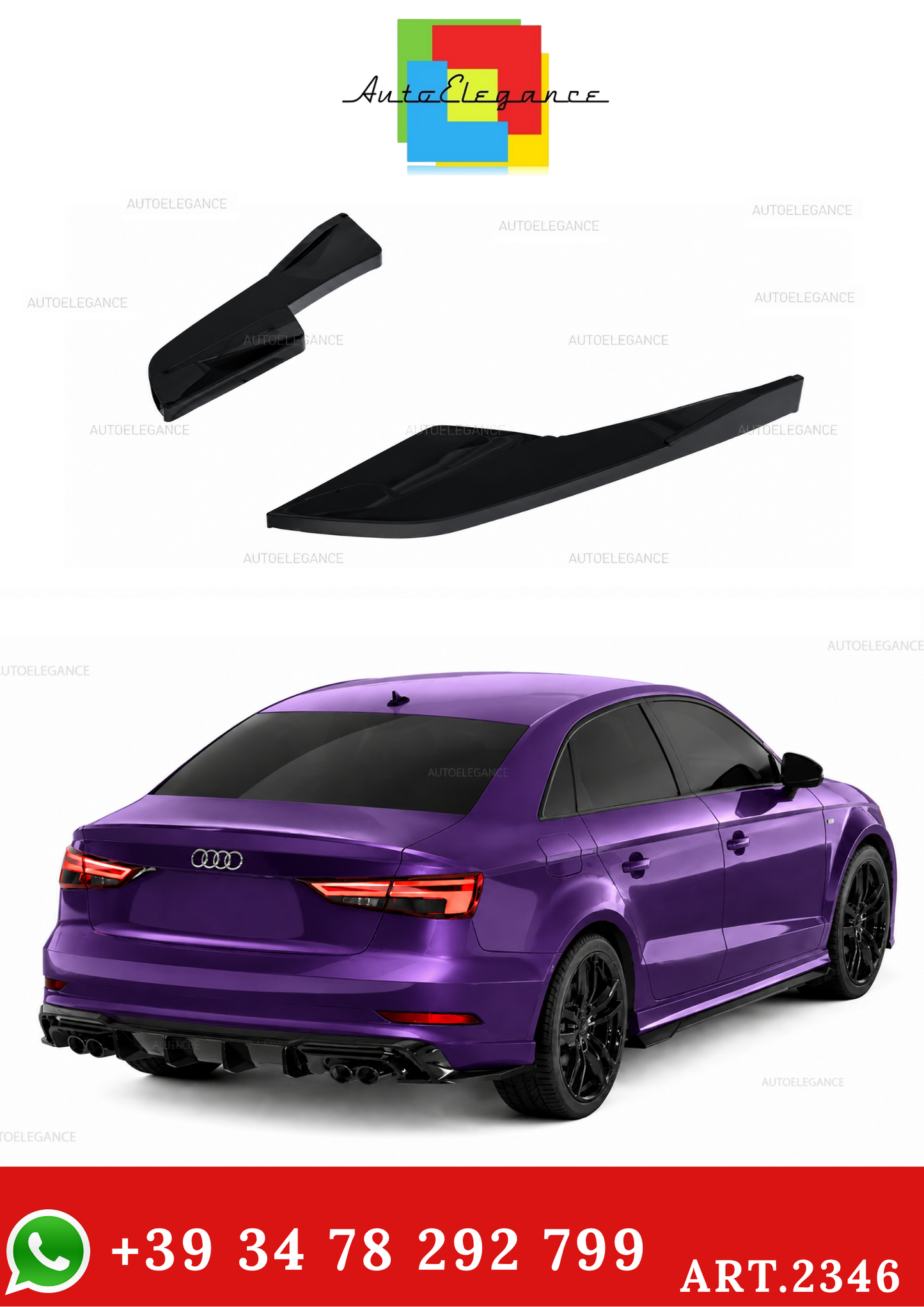 💫ART.2346 Flap Posteriori Audi S3 Sedan 8V Facelift 2016-2020💫