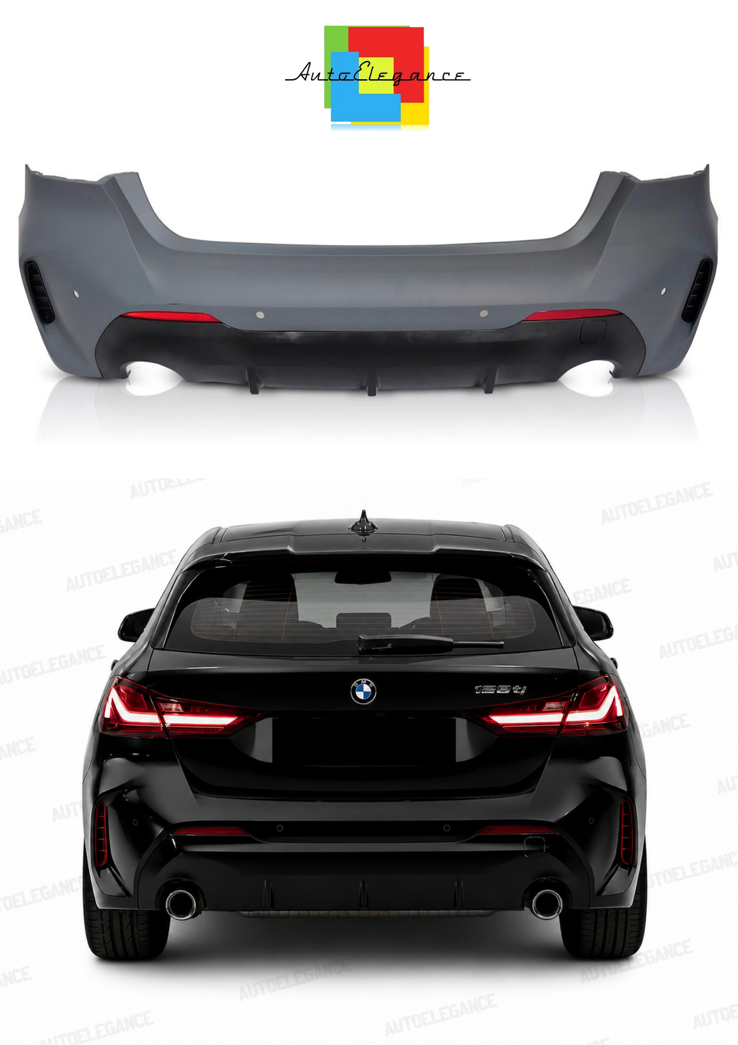 💫ART.10325 PARAURTI POSTERIORE SPORTIVO PDC PER BMW F40 2019–2024💫