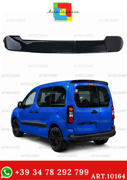 💫ART.10164 Spoiler sul tetto nero lucido 2 pezzi - Peugeot Partner / Citroën Berlingo💫