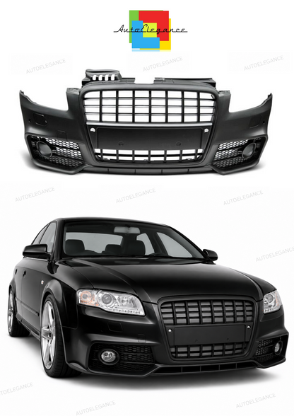 💫ART.10324 PARAURTI ANTERIORE 'SPORT' NERO PER AUDI A4 04-08💫