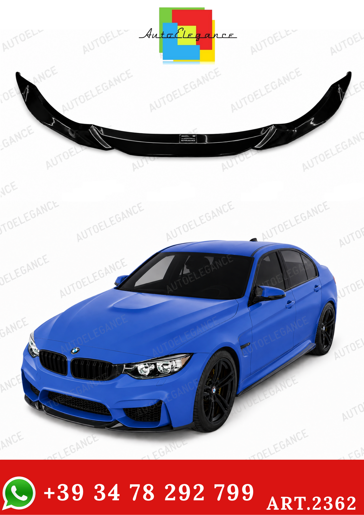 2362⭐Splitter anteriore adatto per BMW Serie 3 M3 F80 14-18 Serie 4 M4F82 14-21⭐