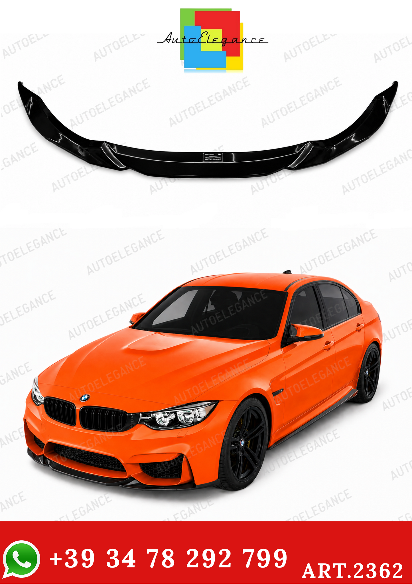 2362⭐Splitter anteriore adatto per BMW Serie 3 M3 F80 14-18 Serie 4 M4F82 14-21⭐