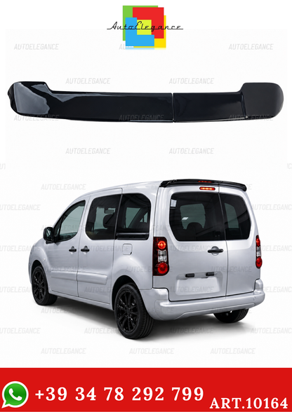 💫ART.10164 Spoiler sul tetto nero lucido 2 pezzi - Peugeot Partner / Citroën Berlingo💫