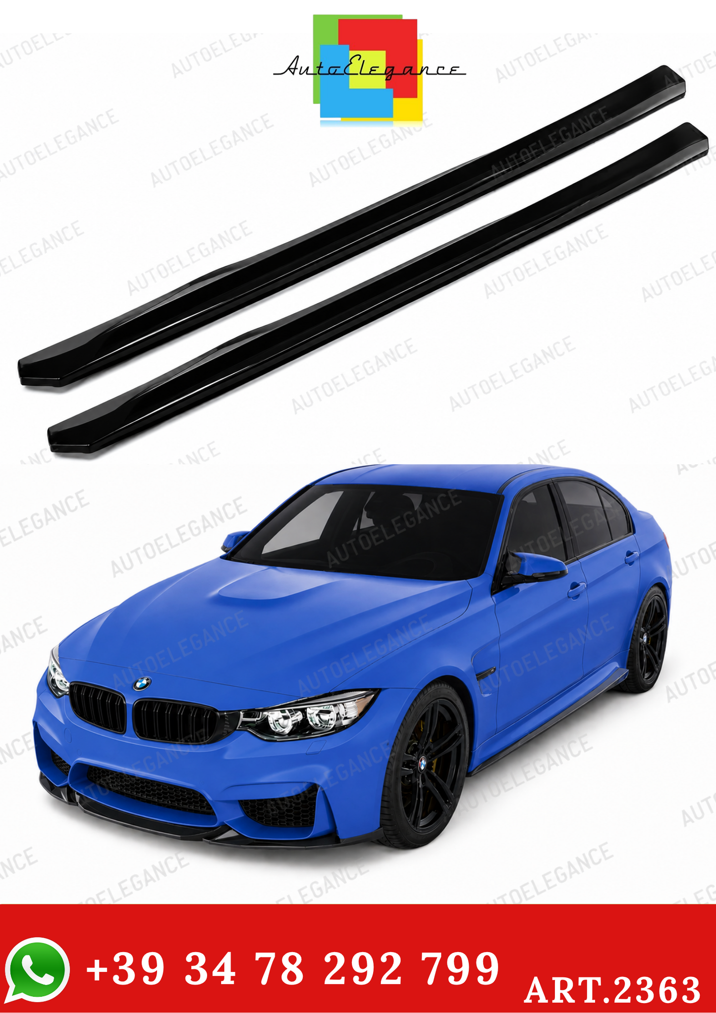 2363 ⭐Sotto Minigonne laterali adaptate for BMW Serie 3 M3 F80 14-18⭐