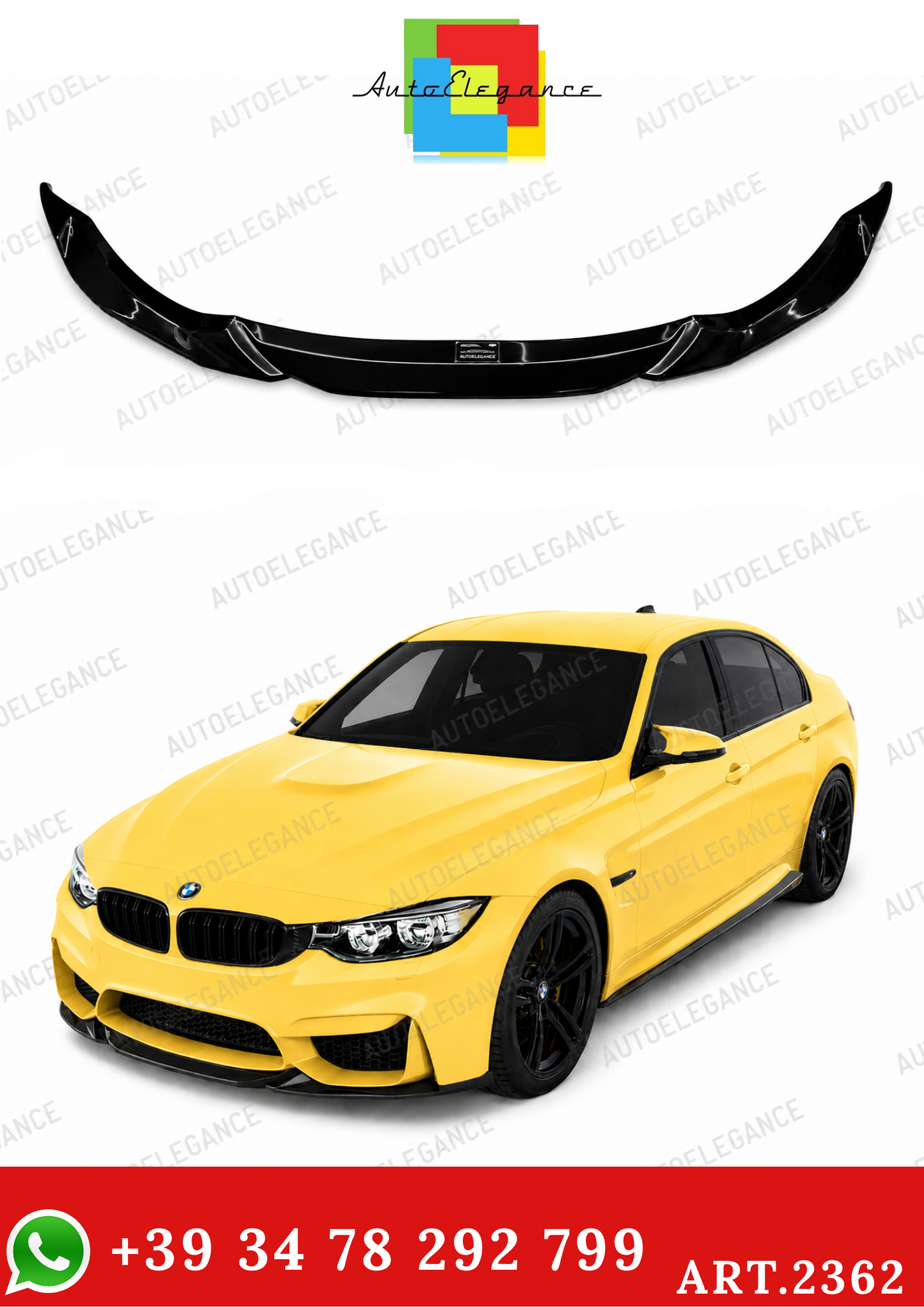 2362⭐Splitter anteriore adatto per BMW Serie 3 M3 F80 14-18 Serie 4 M4F82 14-21⭐