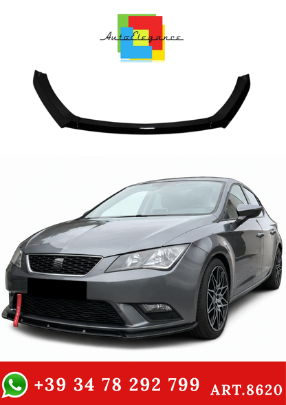 💫ART.8620 Splitter Posteriore Nero Lucido Per Seat Leon 3 MK3 5F 2012-2016💫