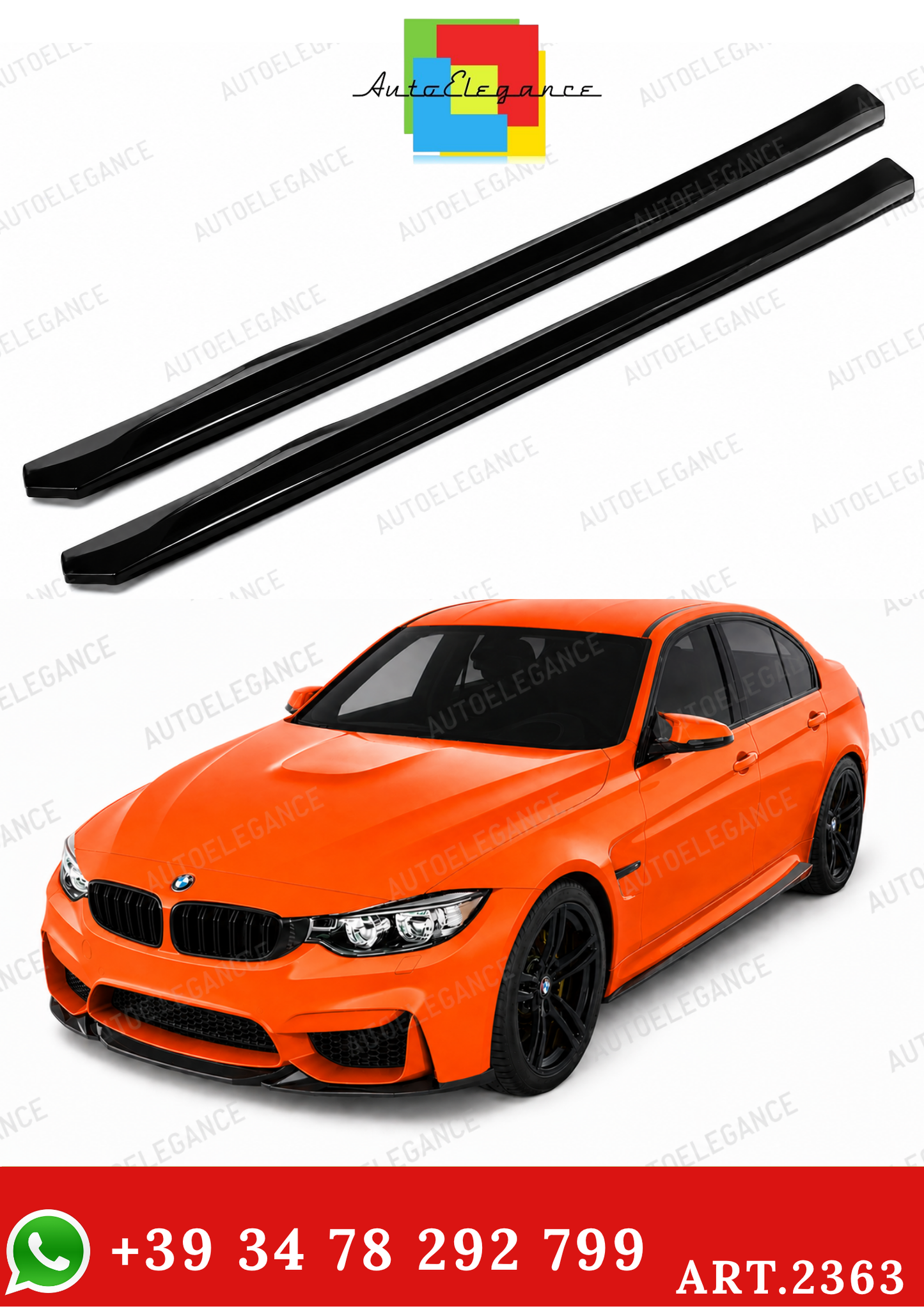 2363 ⭐Sotto Minigonne laterali adaptate for BMW Serie 3 M3 F80 14-18⭐