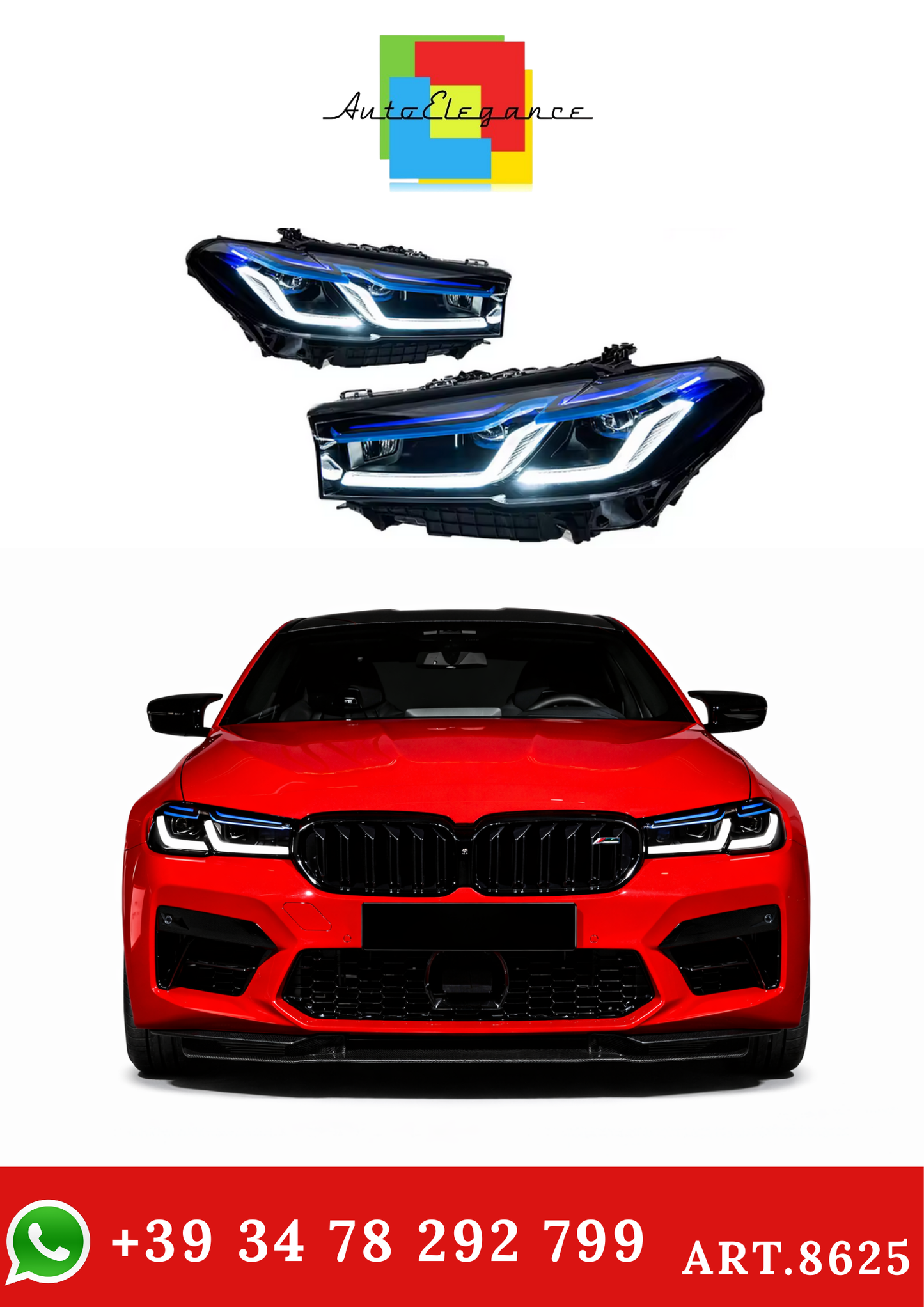 💫ART.8625 Fari Anteriore per BMW G30 G38 2018-2021 LCI Laser Style💫