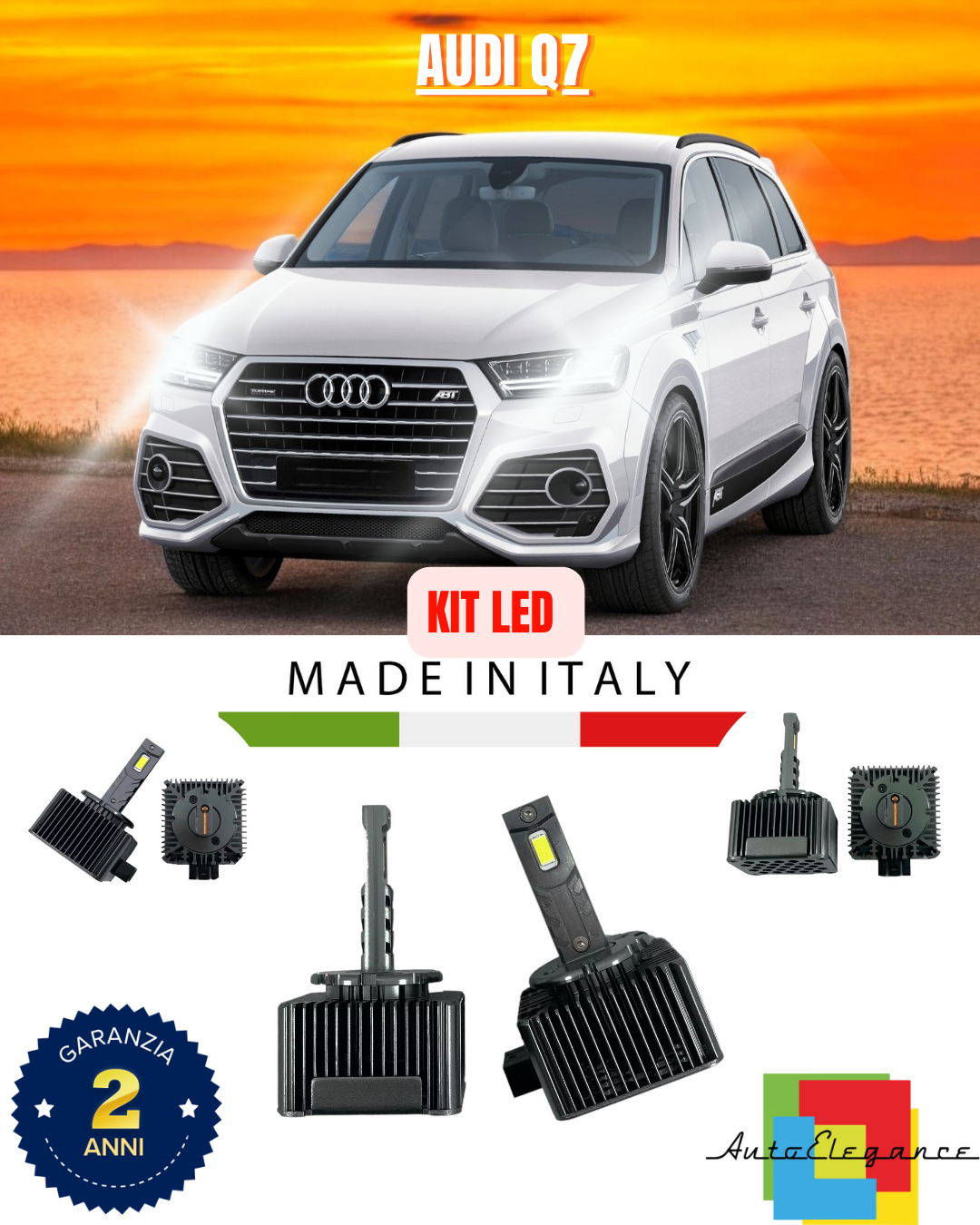 ❤️ LAMPADE ANABBAGLIANTI D5S KIT LED 6000K ADATTO PER AUDI Q7❤️