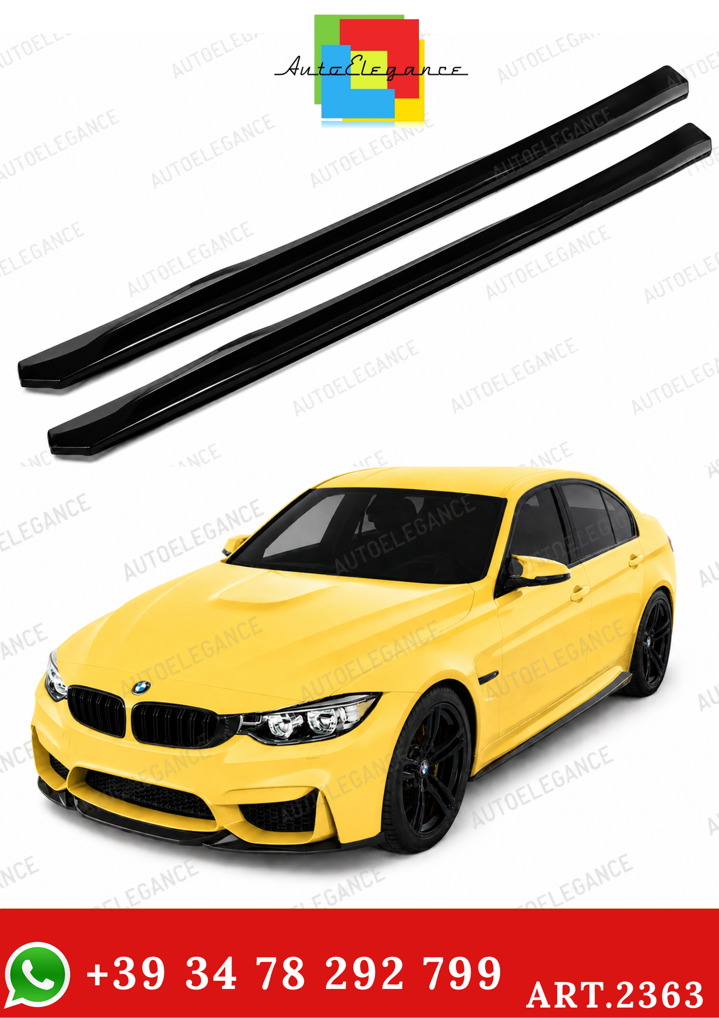 2363 ⭐Sotto Minigonne laterali adaptate for BMW Serie 3 M3 F80 14-18⭐