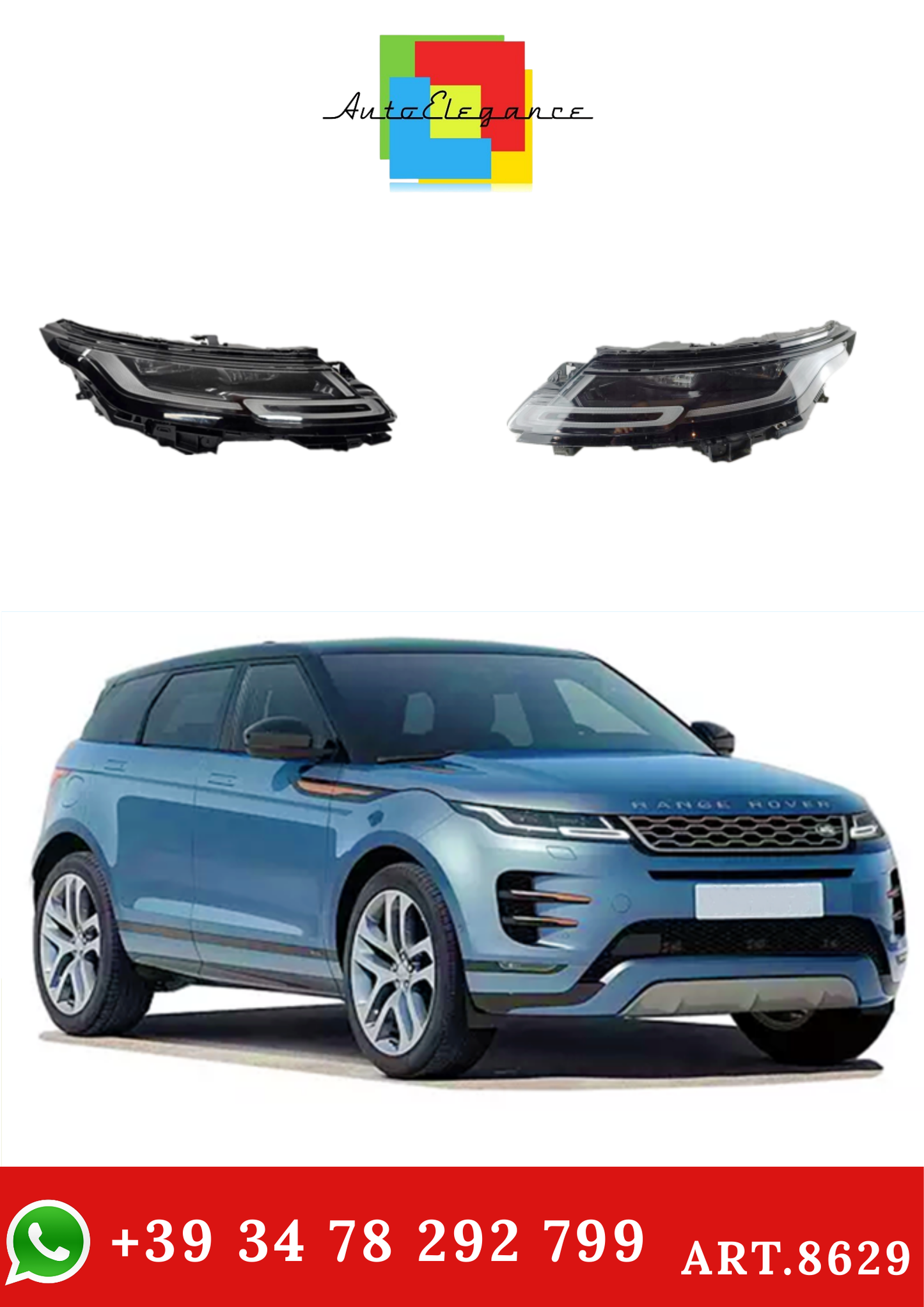 💫ART.8629 Fari Anteriori a LED adatto per Range Rover Evoque 2017+💫