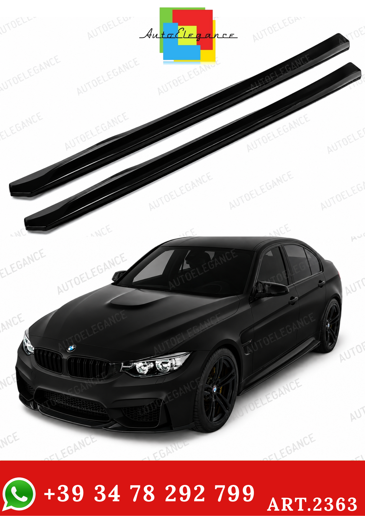 2363 ⭐Sotto Minigonne laterali adaptate for BMW Serie 3 M3 F80 14-18⭐