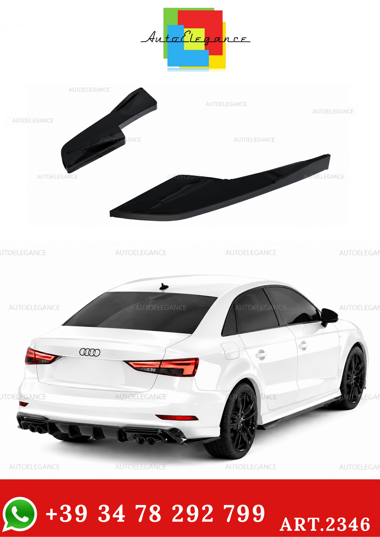 💫ART.2346 Flap Posteriori Audi S3 Sedan 8V Facelift 2016-2020💫