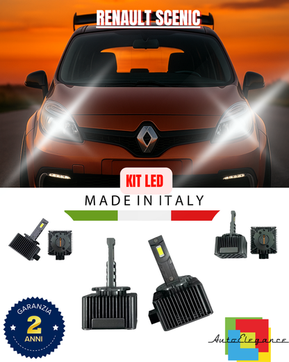 ❤️ LAMPADE ANABBAGLIANTI D1S KIT LED 6000K ADATTO PER  RENAULT SCENIC❤️