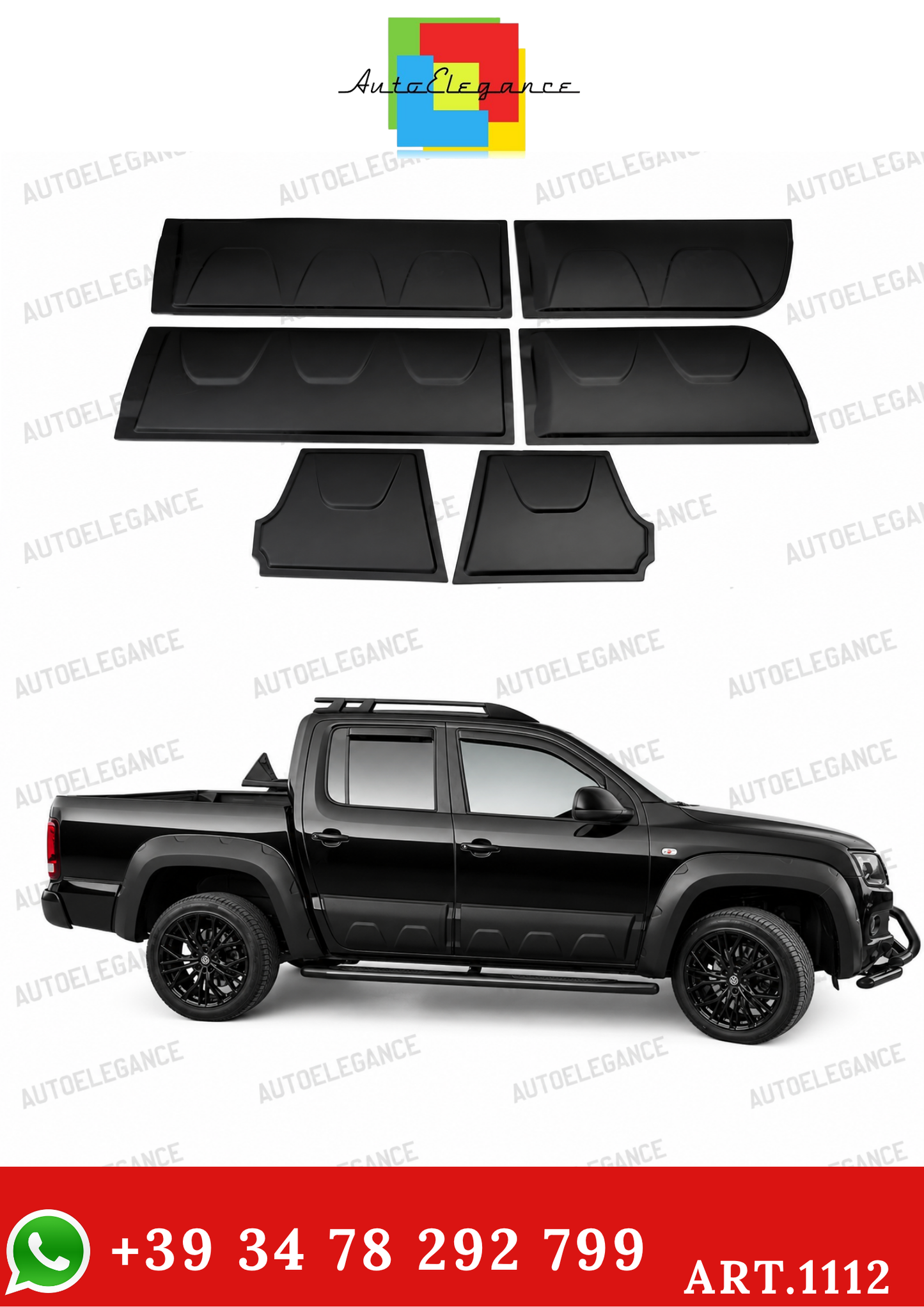 🔥1112 PROTEZIONE PORTIERE ADATTA PER VW AMAROK 2010-2020🔥