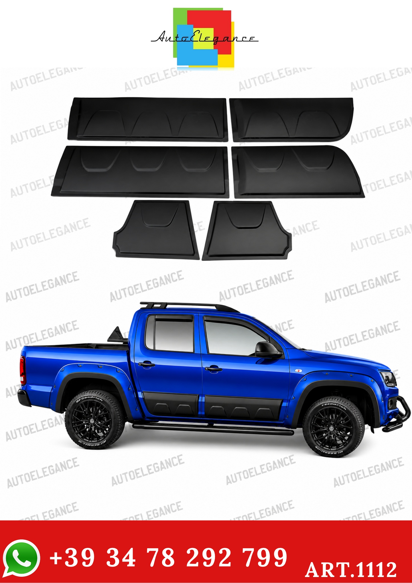 🔥1112 PROTEZIONE PORTIERE ADATTA PER VW AMAROK 2010-2020🔥