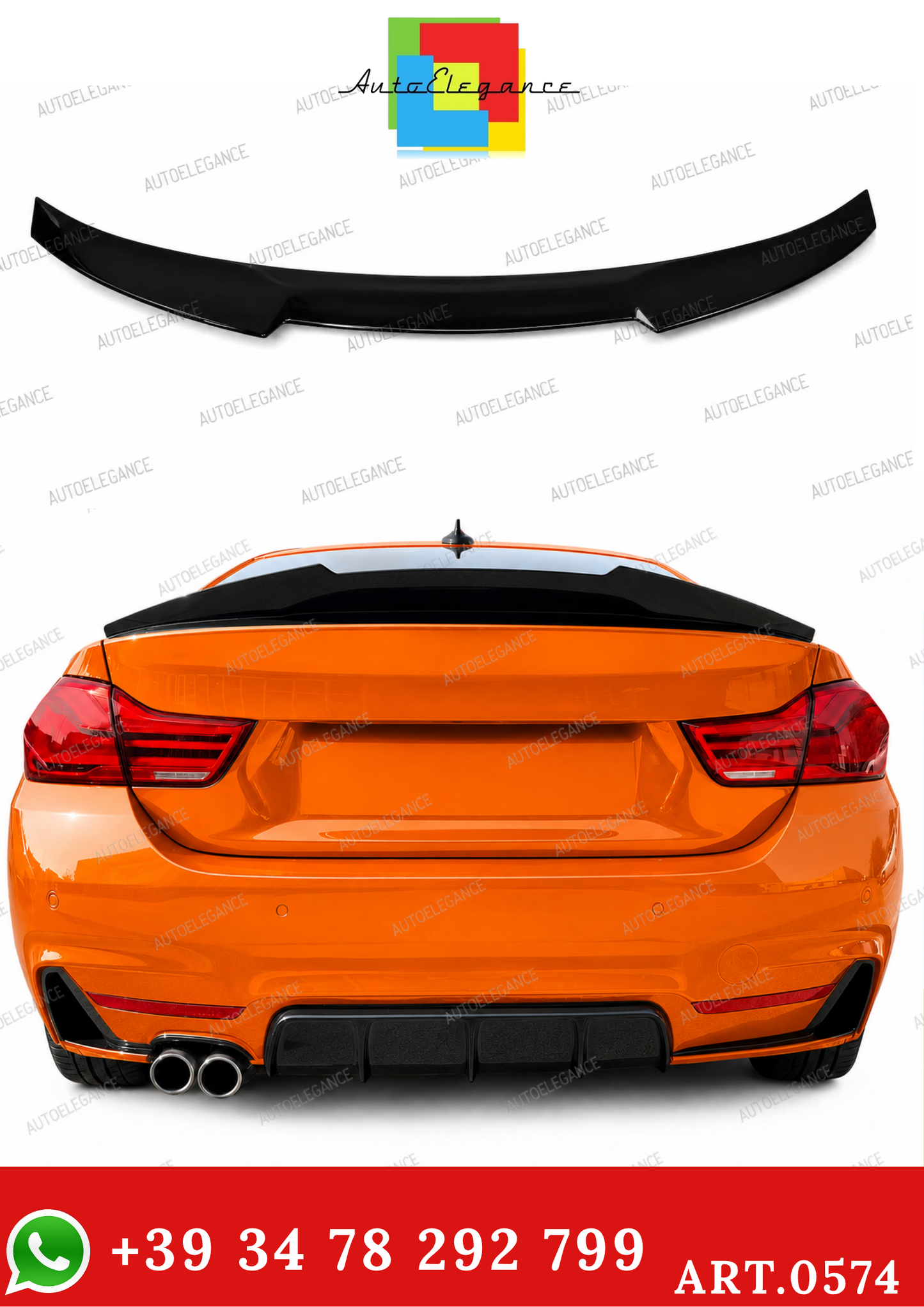 0574⭐BMW 4 F32 2013-2020 COUPE REAR BONNET SPOILER ABS M4 LOOK⭐ 