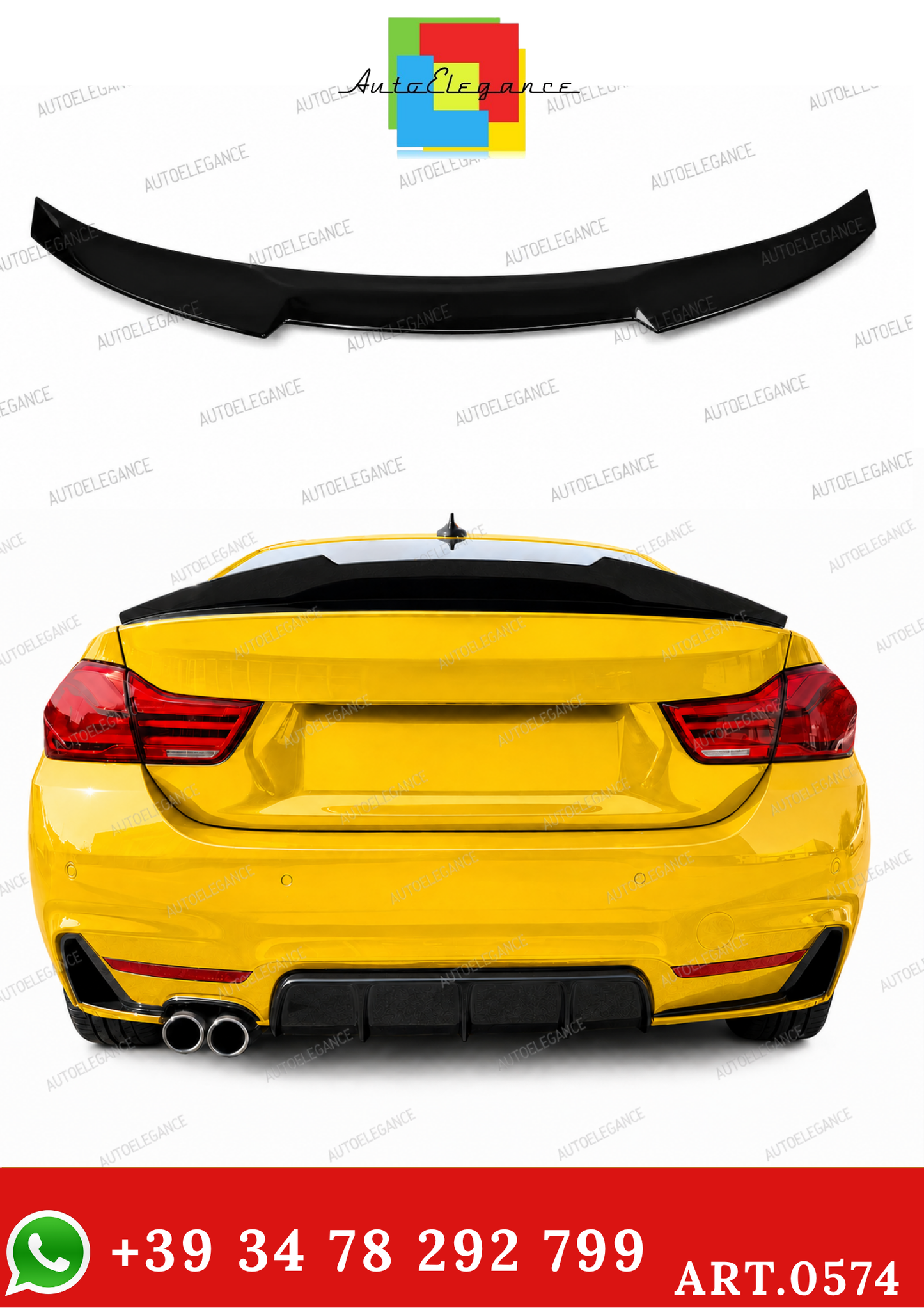0574⭐BMW 4 F32 2013-2020 COUPE REAR BONNET SPOILER ABS M4 LOOK⭐ 