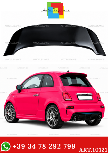 💫Spoiler sul Tetto Look Performance Nero Lucido per Fiat 500 2007-2024💫