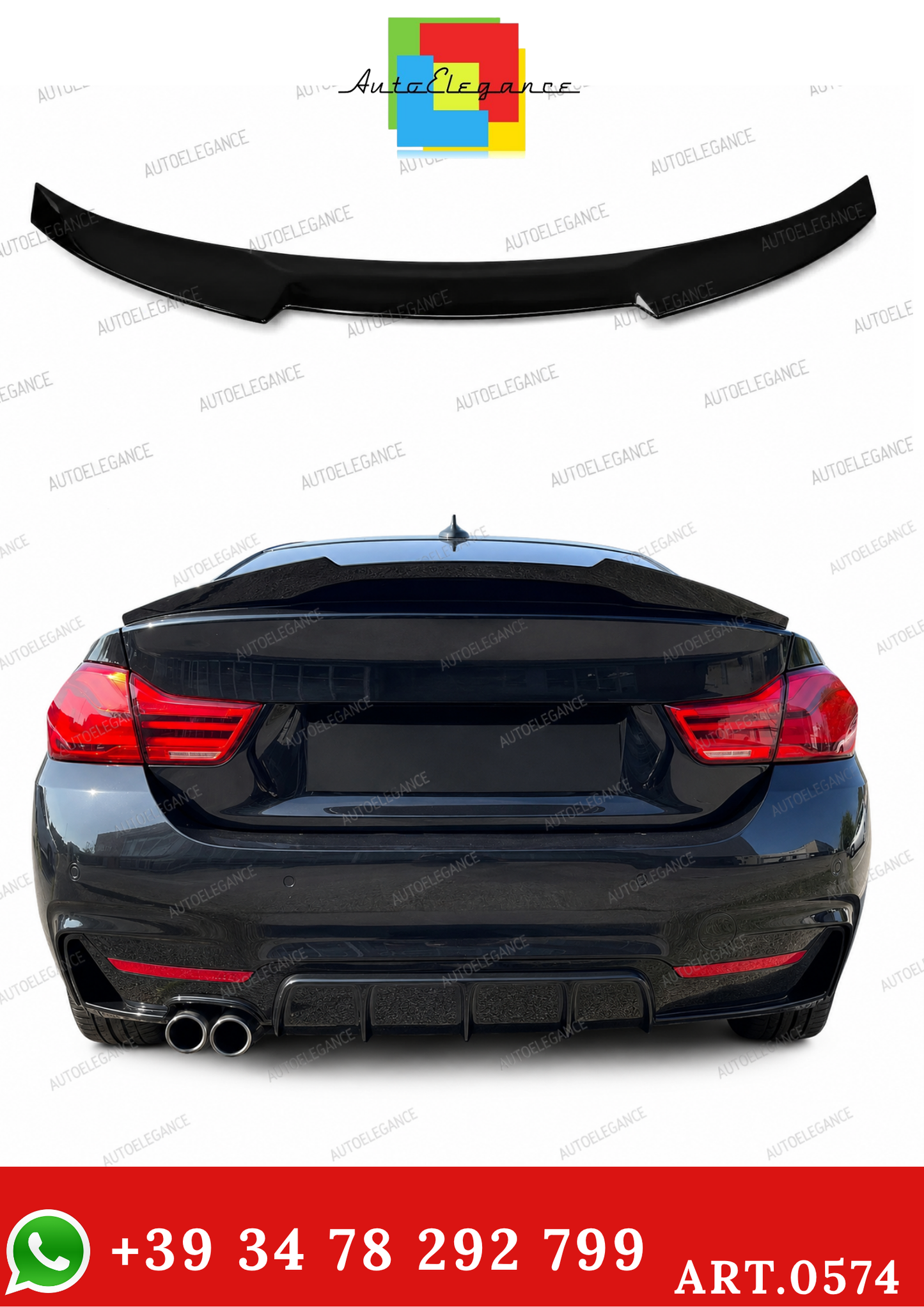 0574⭐BMW 4 F32 2013-2020 COUPE REAR BONNET SPOILER ABS M4 LOOK⭐ 