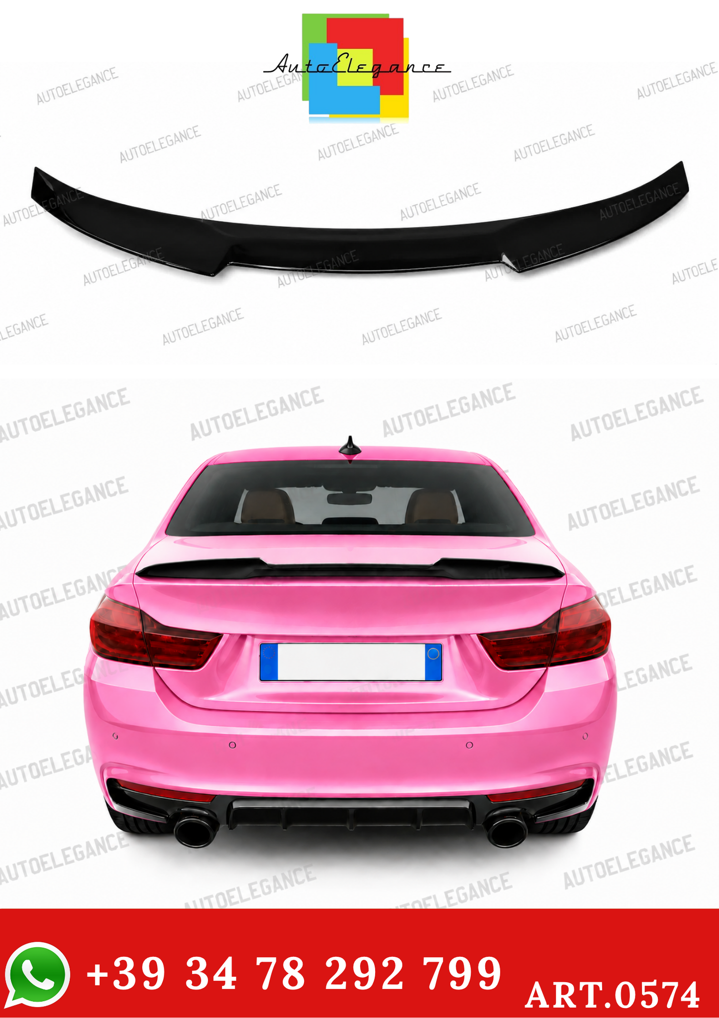 0574⭐BMW 4 F32 2013-2020 COUPE REAR BONNET SPOILER ABS M4 LOOK⭐ 