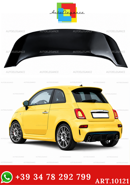 💫Spoiler sul Tetto Look Performance Nero Lucido per Fiat 500 2007-2024💫