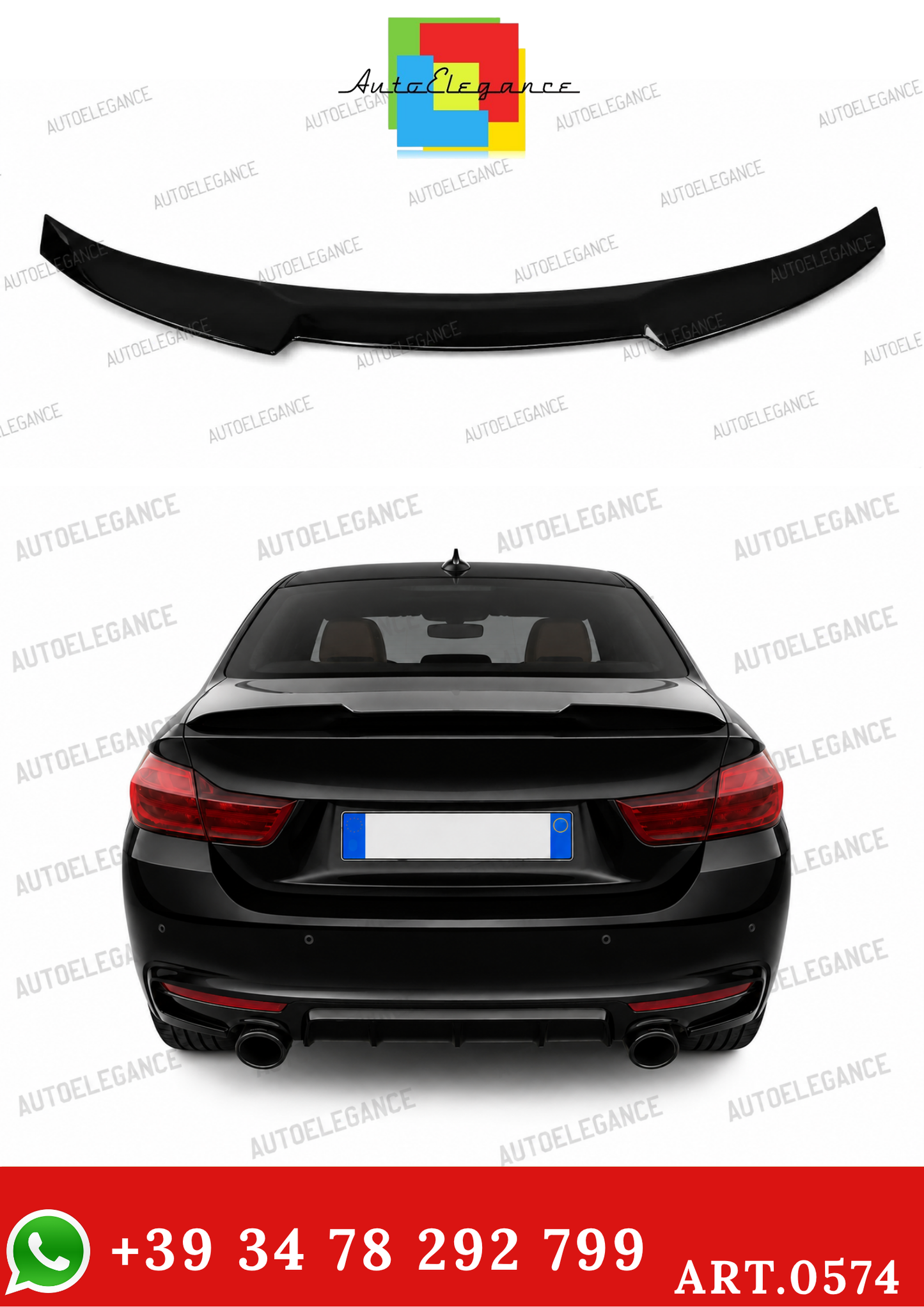 0574⭐BMW 4 F32 2013-2020 COUPE REAR BONNET SPOILER ABS M4 LOOK⭐ 