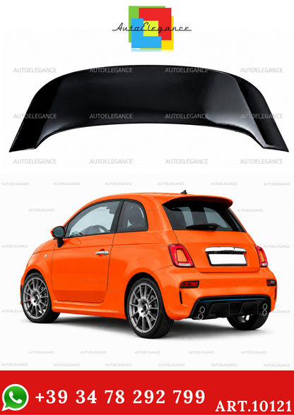 💫Spoiler sul Tetto Look Performance Nero Lucido per Fiat 500 2007-2024💫
