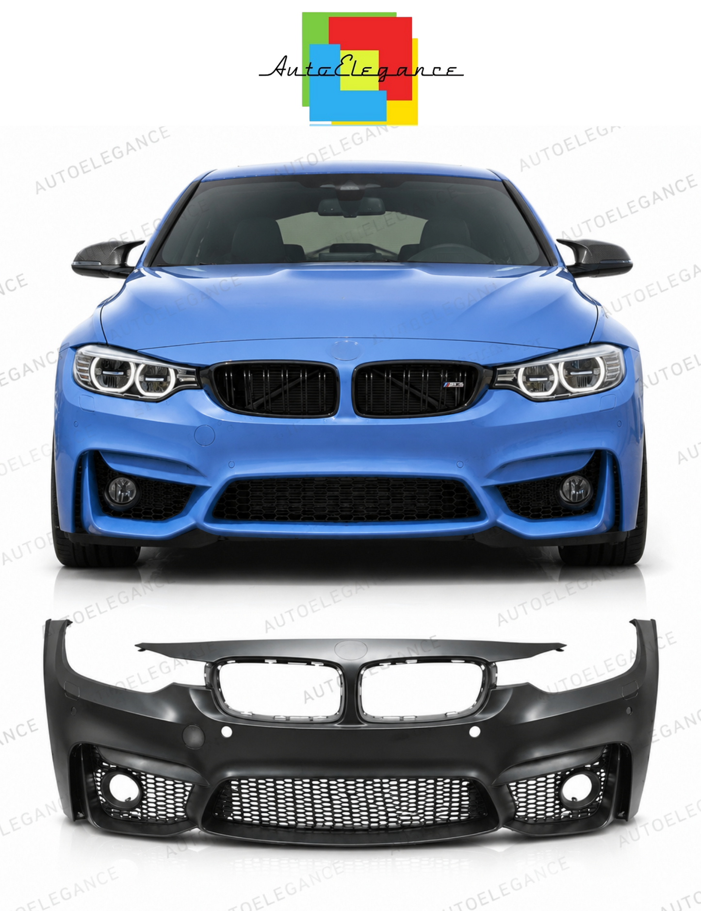 💫ART.10350 PARAURTI ANTERIORE STILE SPORTIVO PDC BMW F30 / F31 11-18💫