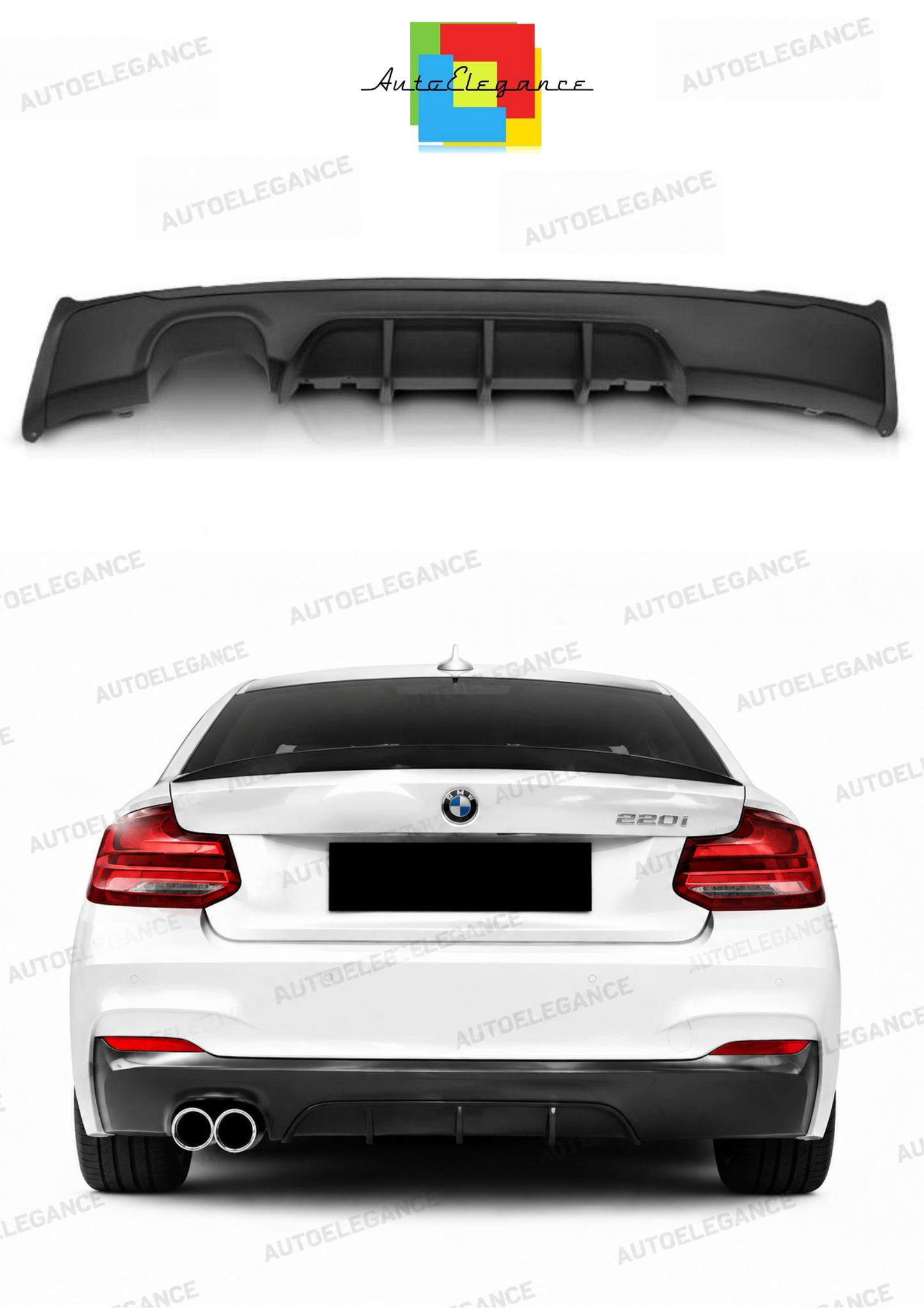 👉ART.10362 DIFFUSORE MP A USCITA SINGOLA CON DOPPIO SILENZIATORE - BMW F22 / F23👈