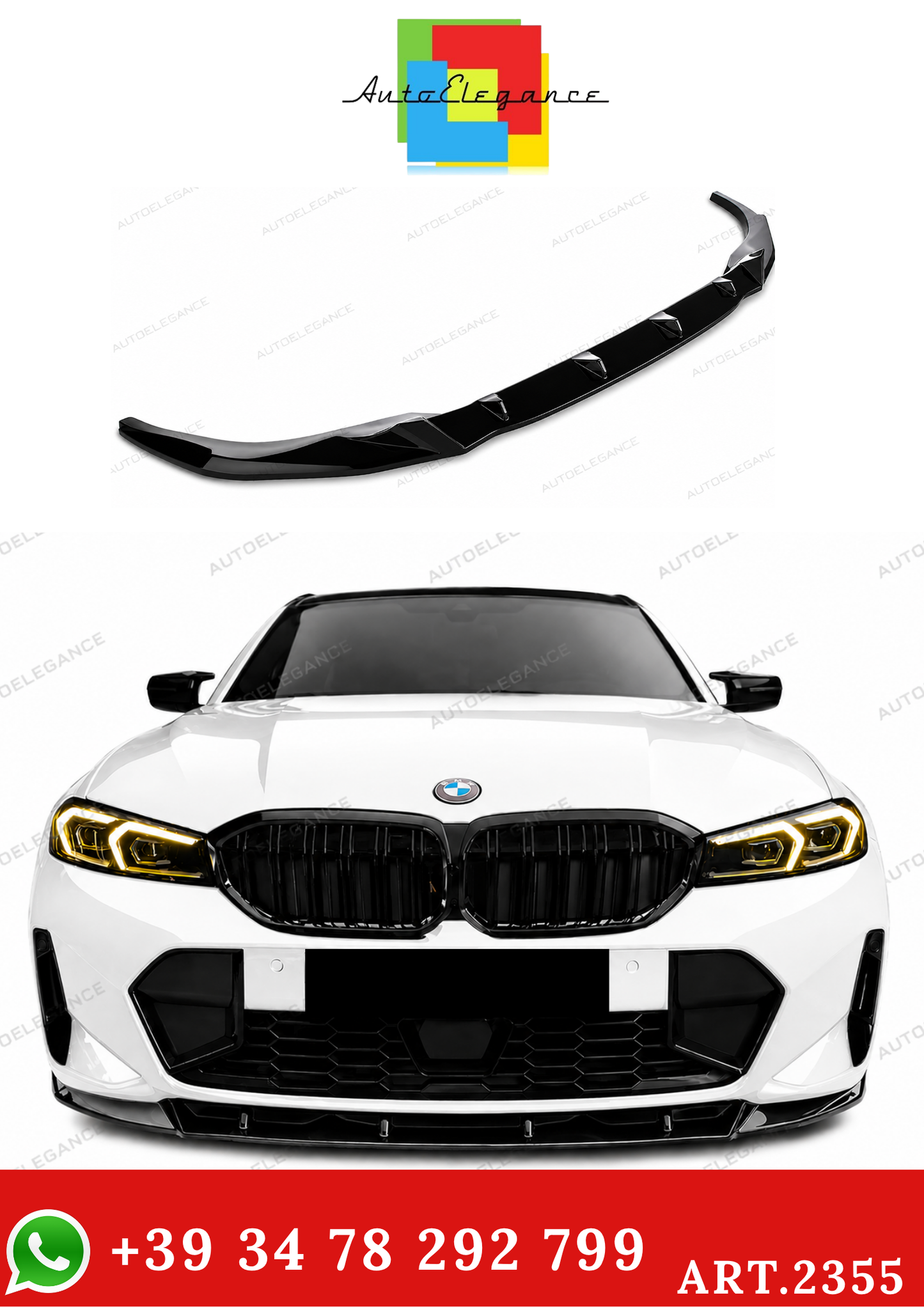 ART.2355  SPLITTER BMW 3 SERIES G20 21 M-PACK FACELIFT 2022+