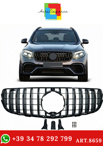 💫ART.8659 Griglia Sportiva GT-Look Nero Lucido per Mercedes GLC X253 / C253 15-19💫