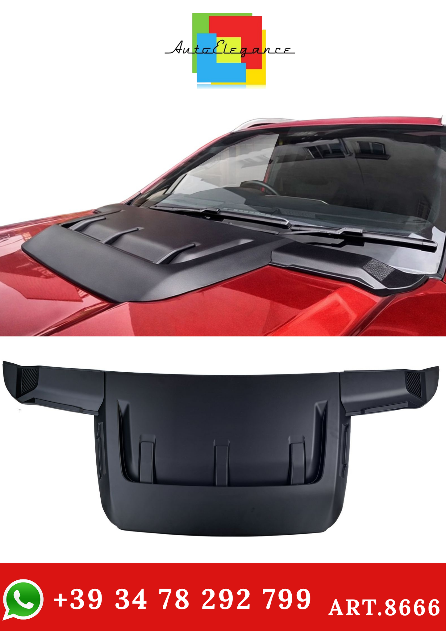 💫ART.8666 Prese Aria Cofano Tenzo-R Performance per Ford Ranger T9 2023+💫