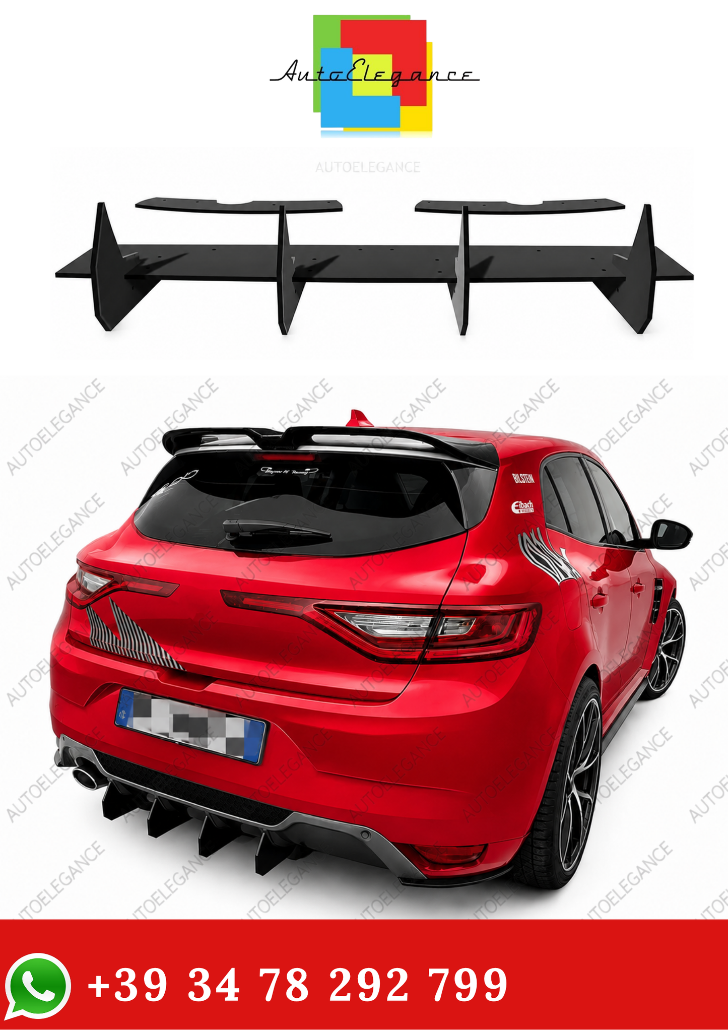 Diffusore Posteriore per Renault Megane Stile GT 2015-2020