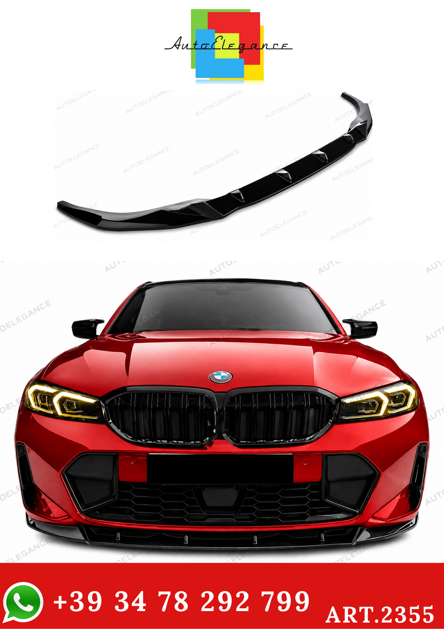 ART.2355  SPLITTER BMW 3 SERIES G20 21 M-PACK FACELIFT 2022+