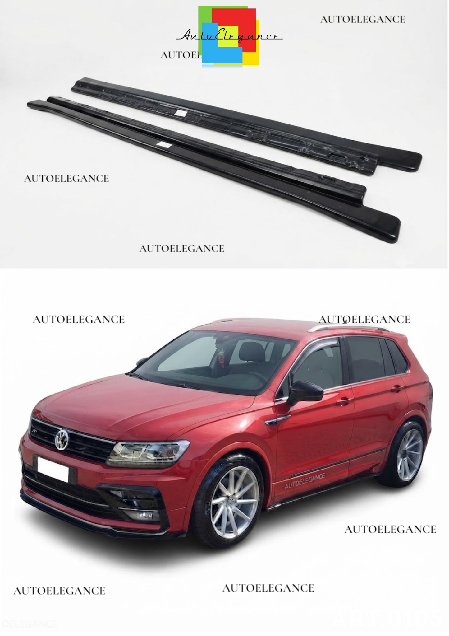 👉1875 Minigonne laterali adatti per VW Tiguan MK 2 R Line 15-20 2 Pcs) 👈