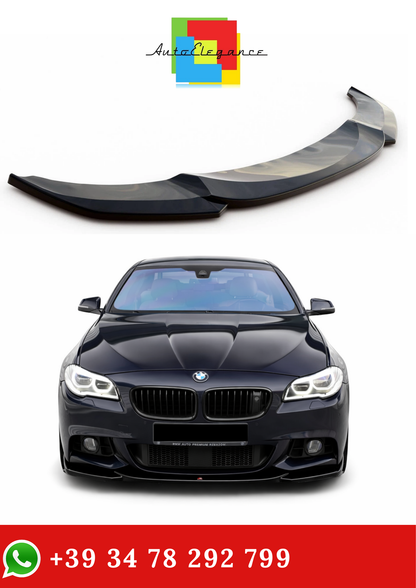 💫Street+ Splitter Anteriore V.4 adatto per BMW Serie 5 F10/F11 M-Pack Nero💫