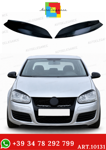 💫ART.10131 COVER COPRI FARI "EVIL EYE" NERO LUCIDO - VW Golf 5 2003–2008💫