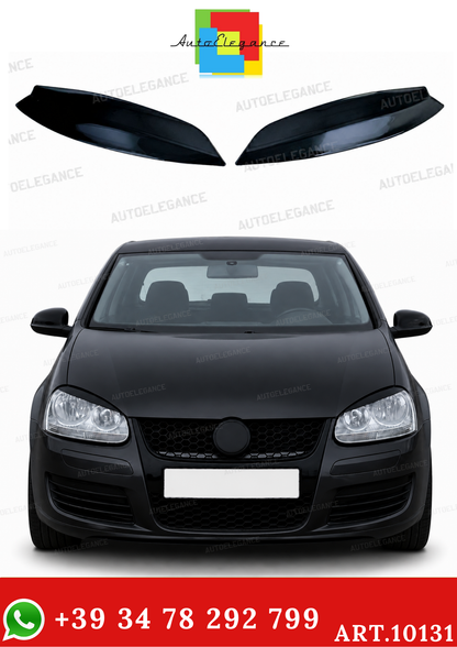 💫ART.10131 COVER COPRI FARI "EVIL EYE" NERO LUCIDO - VW Golf 5 2003–2008💫
