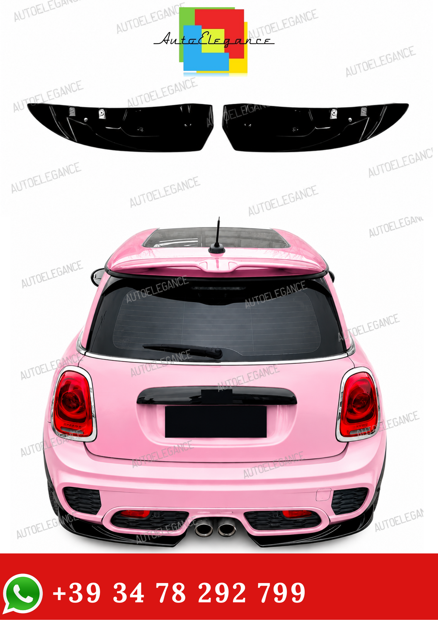 💫Flaps Posteriori Nero Lucido per Mini Cooper F55 F56 F57 JCW 2014-2021💫