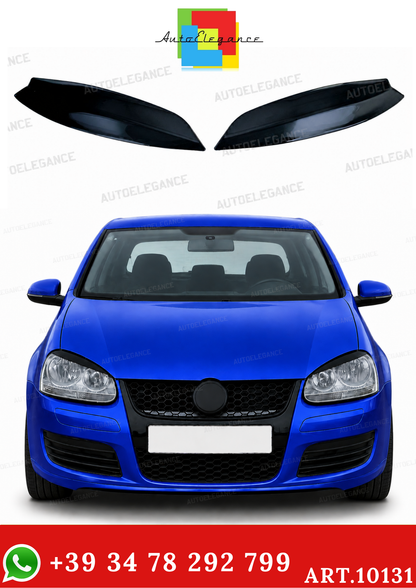 💫ART.10131 COVER COPRI FARI "EVIL EYE" NERO LUCIDO - VW Golf 5 2003–2008💫