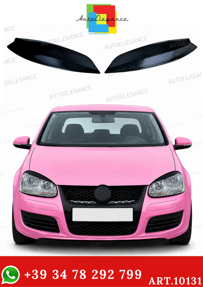 💫ART.10131 COVER COPRI FARI "EVIL EYE" NERO LUCIDO - VW Golf 5 2003–2008💫