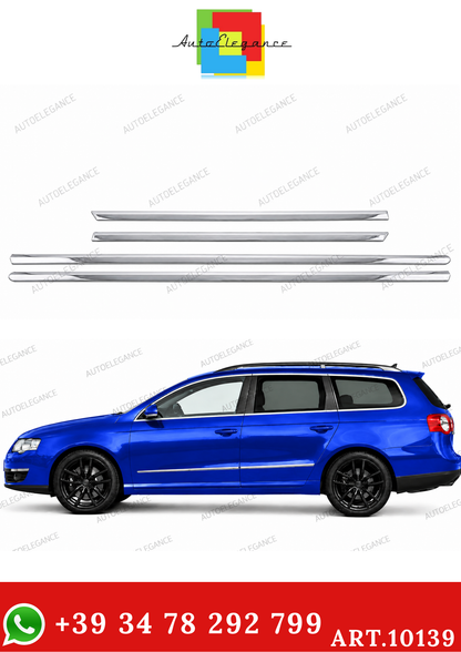 💫ART.10139 Cornici Finestrini Cromate, 4 pezzi, per VW Passat B6 3C 2005–2010💫
